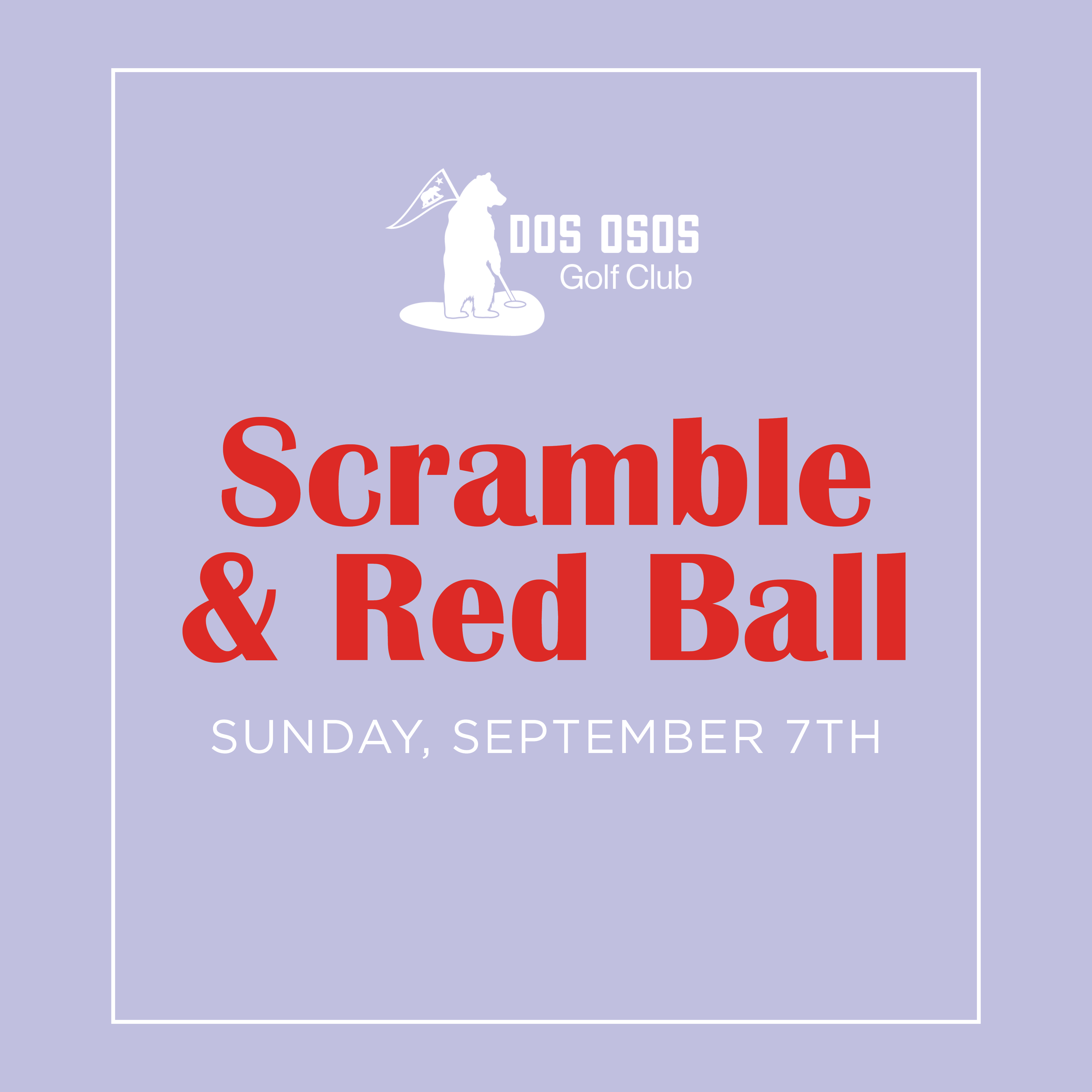 a purple square with red text and white text