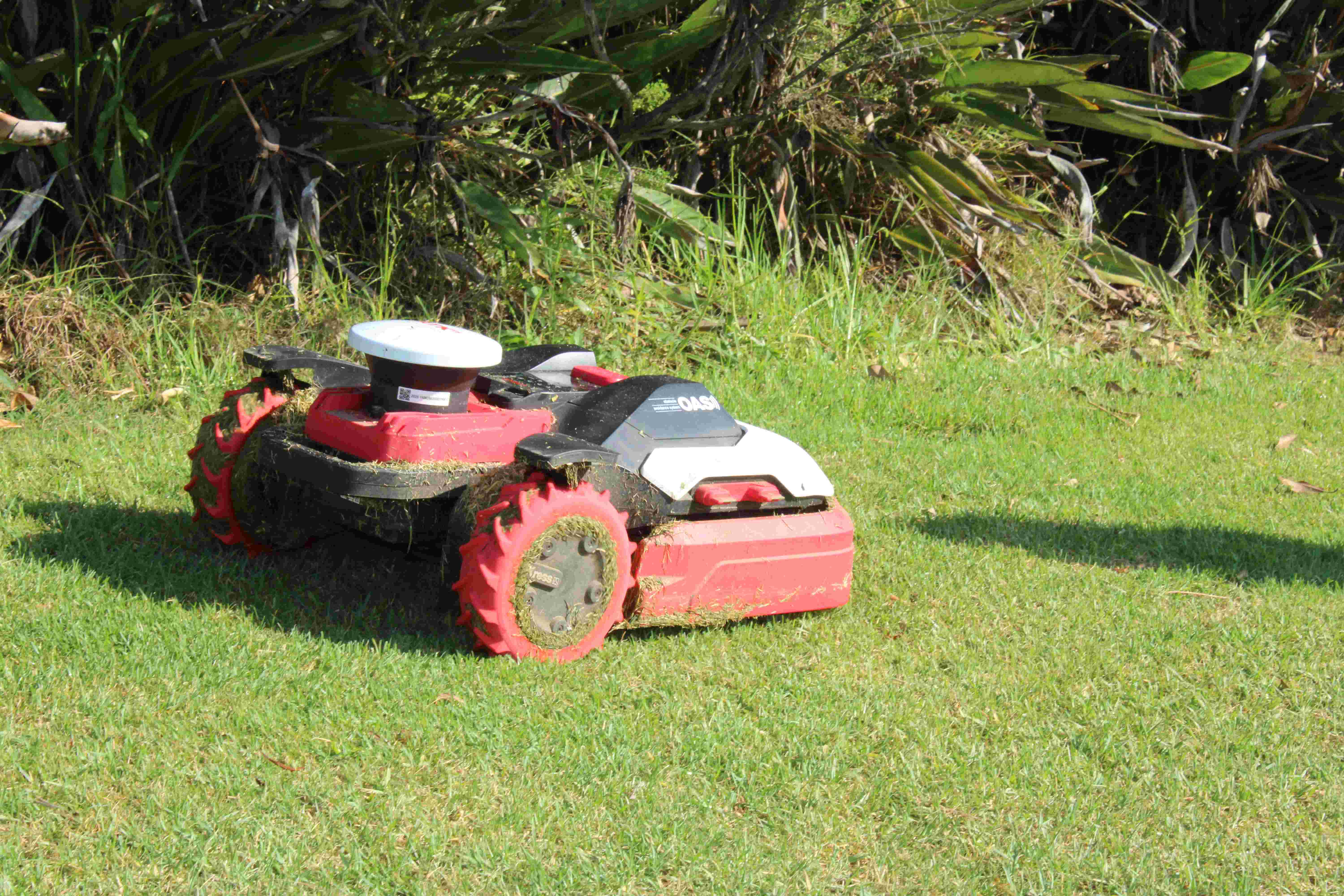 a lawnmower on grass