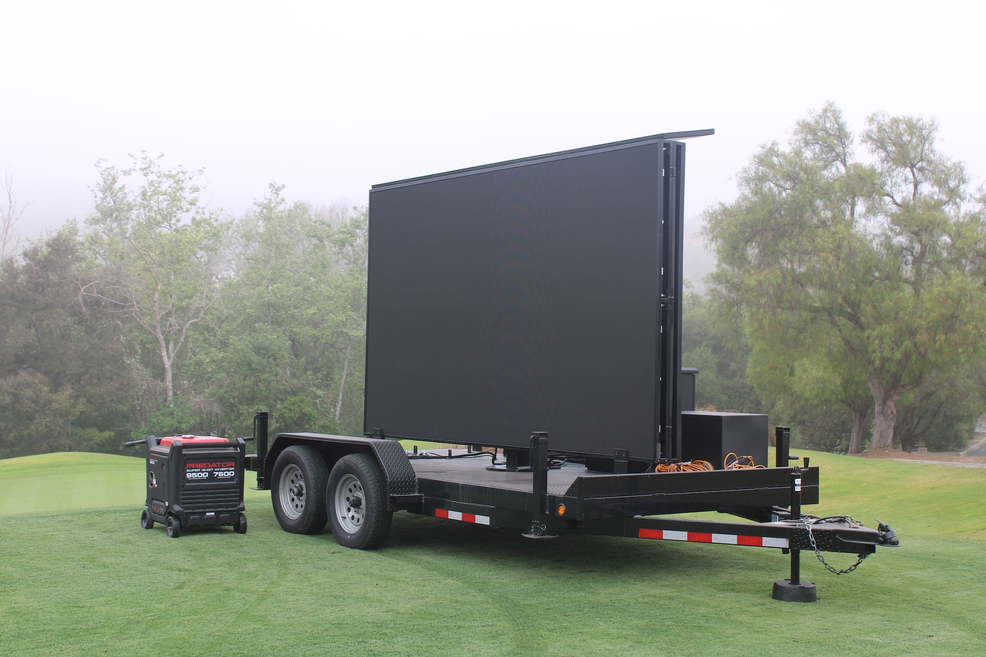 a large screen on a trailer