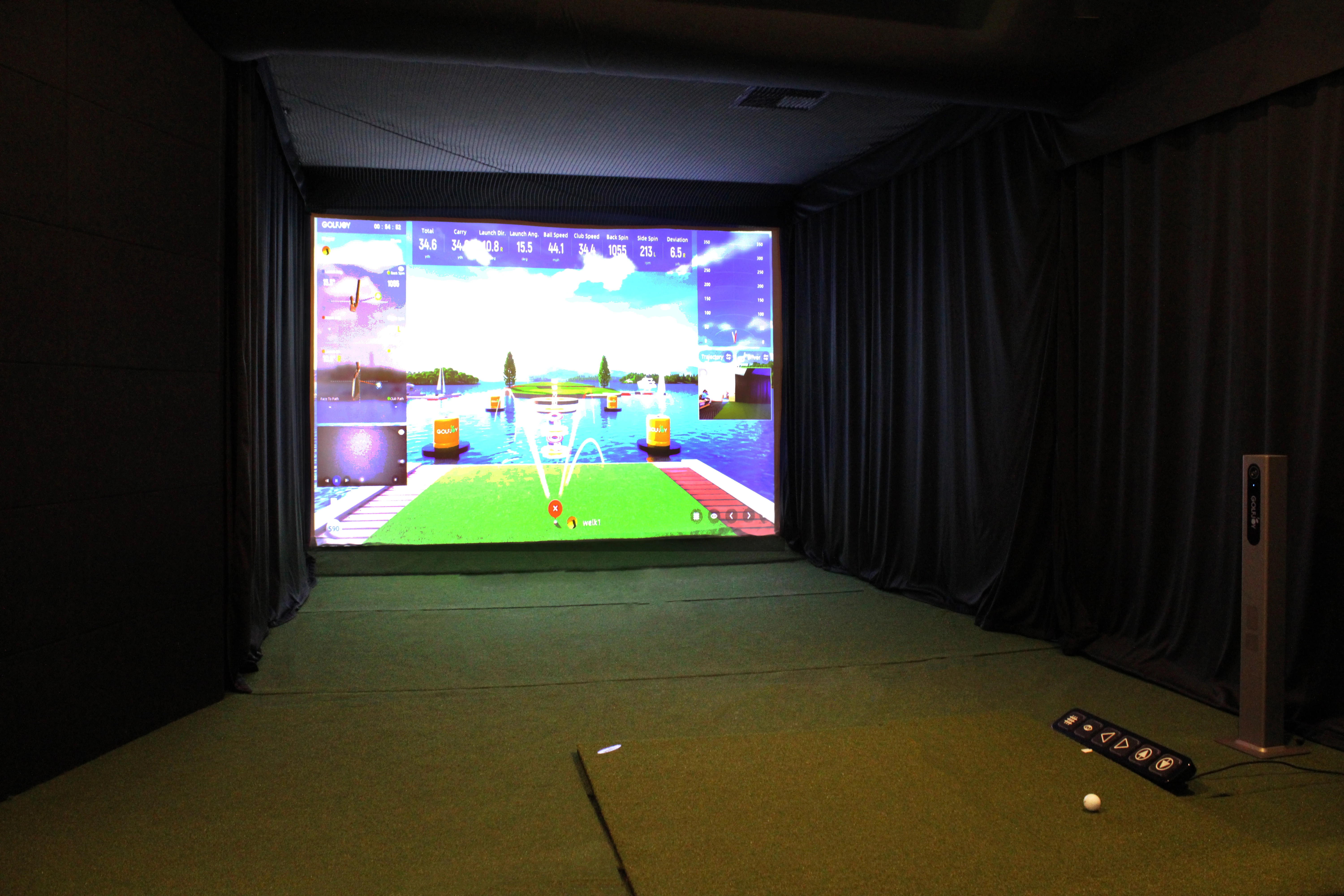 a video game on a stage