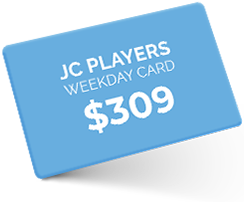 a blue card with white text and dollar sign