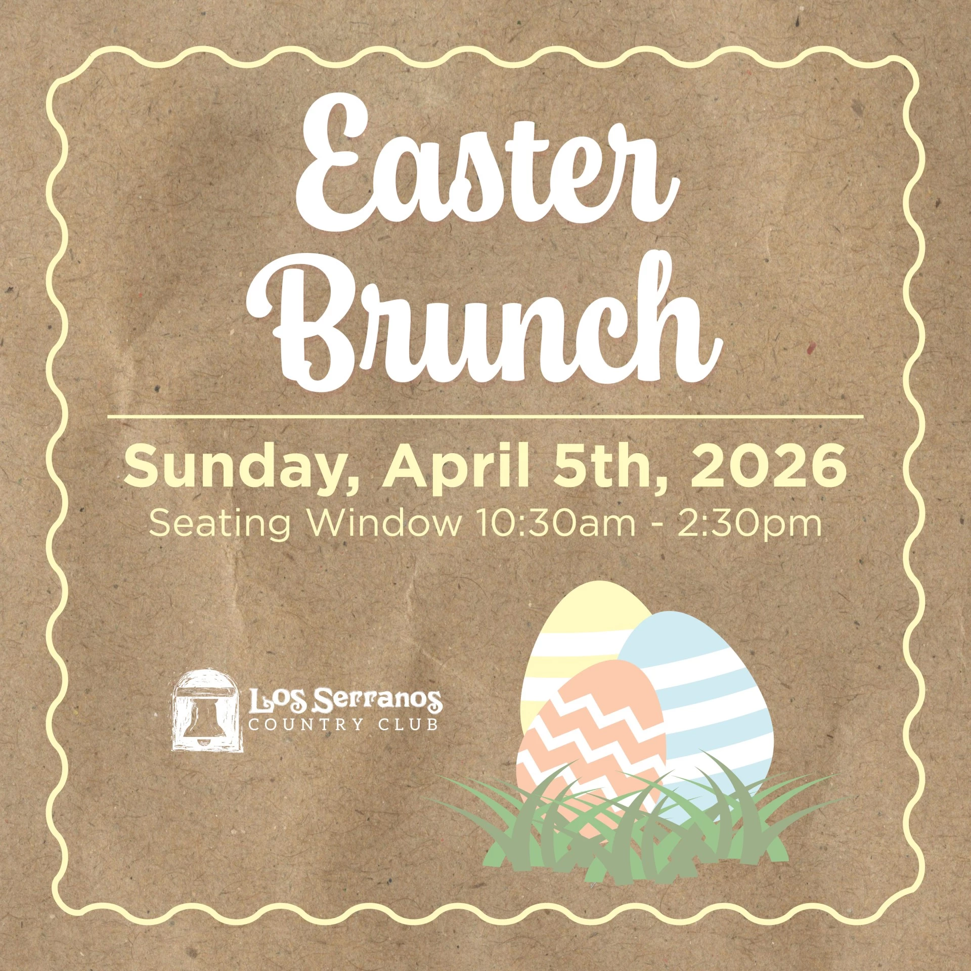 a brown paper with text and eggs