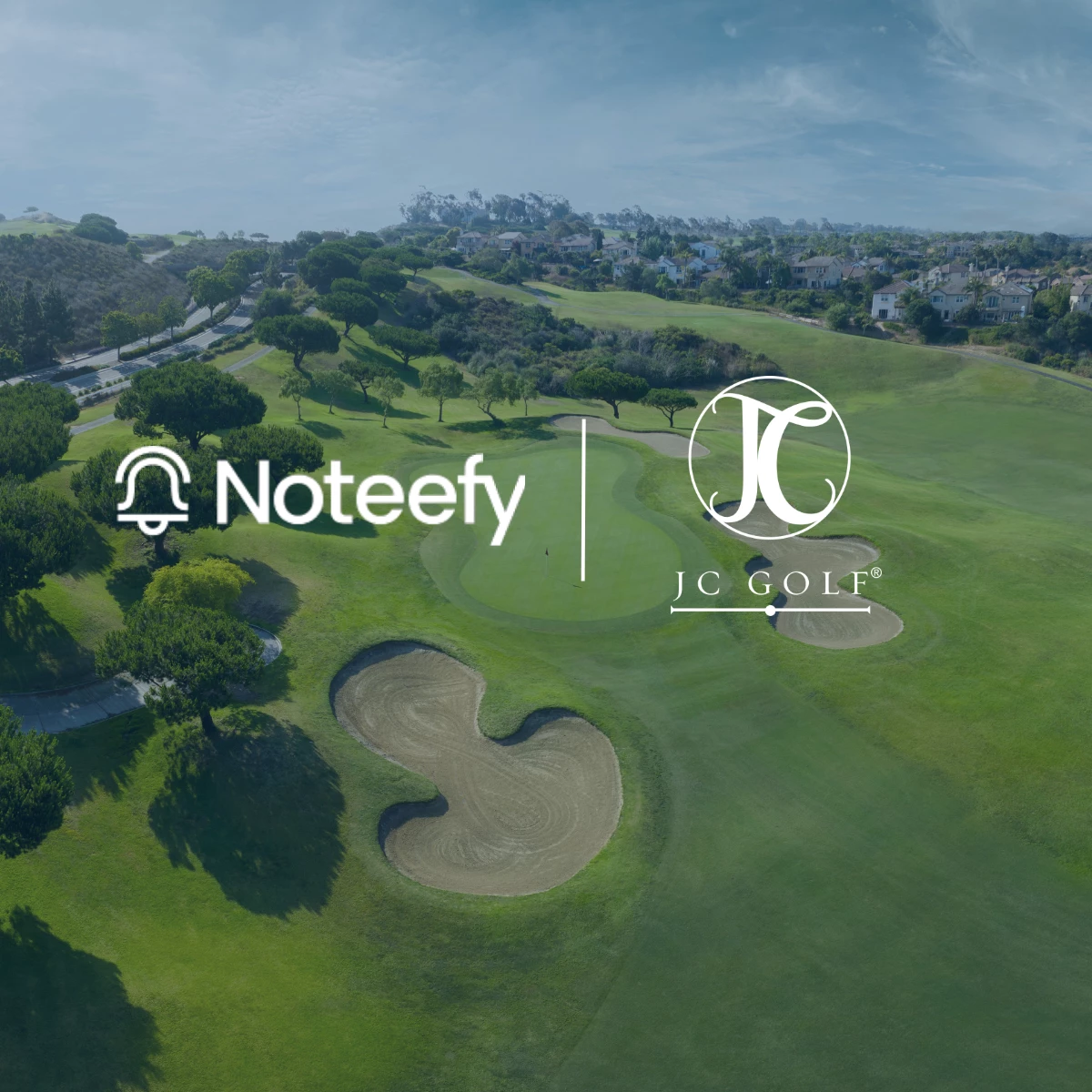 a aerial view of a golf course