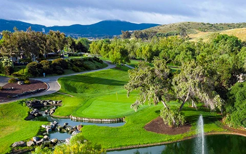 View of twin oaks golf course