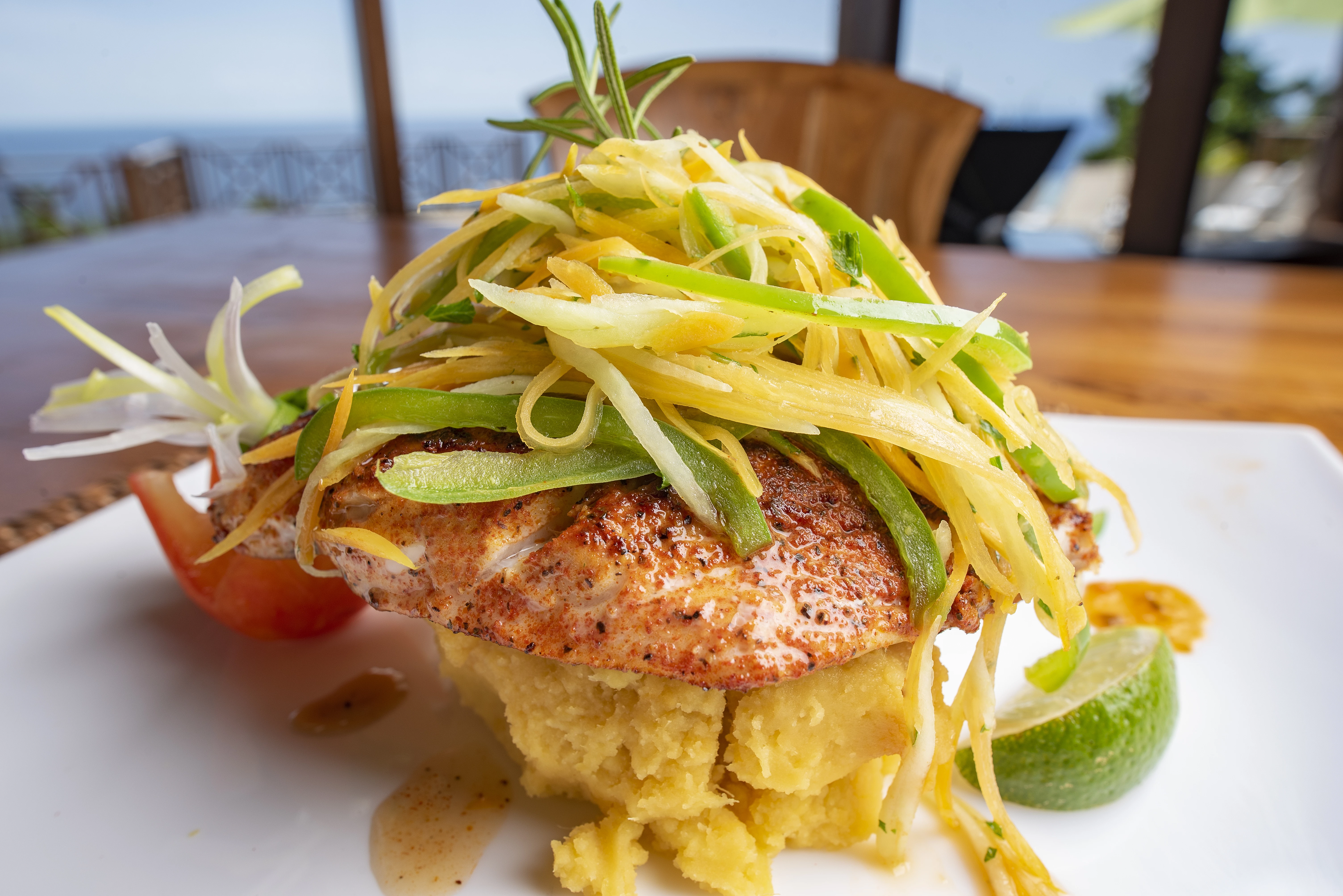 a plate of food on a table
