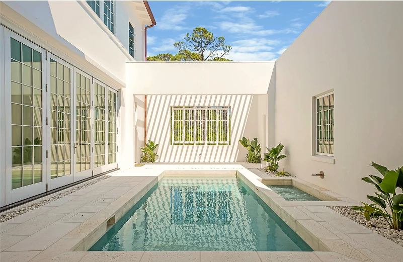 a pool in a house