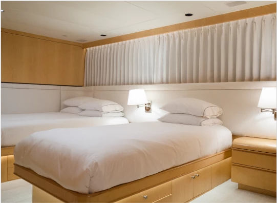 a room with two beds
