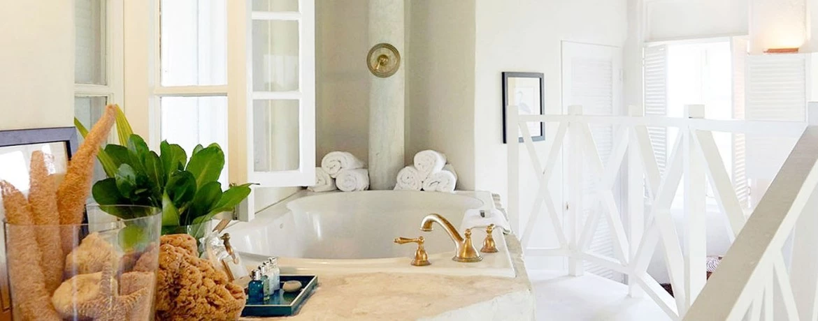 a bathroom with a sink and a tub
