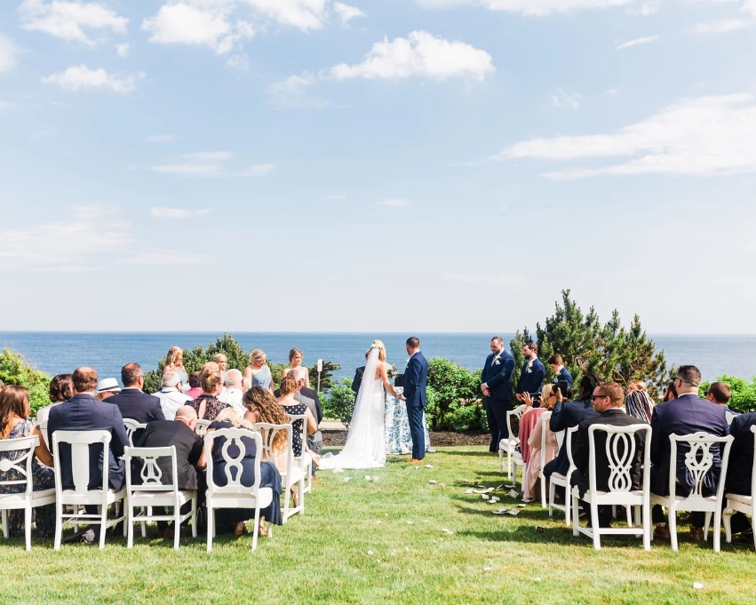 Oceanfront wedding venue at Cape Arundel Inn and Resort in Kennebunkport, Maine with sweeping Atlantic views