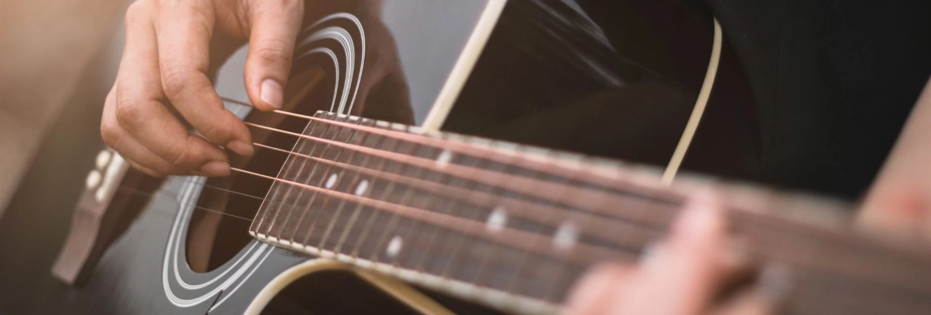a close up of a guitar