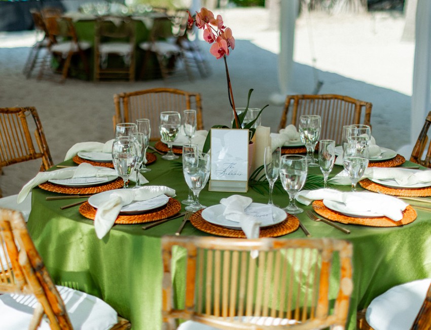 a table set for a dinner party