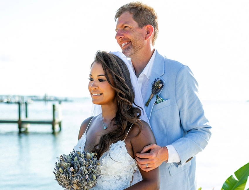 a man and woman posing for a picture