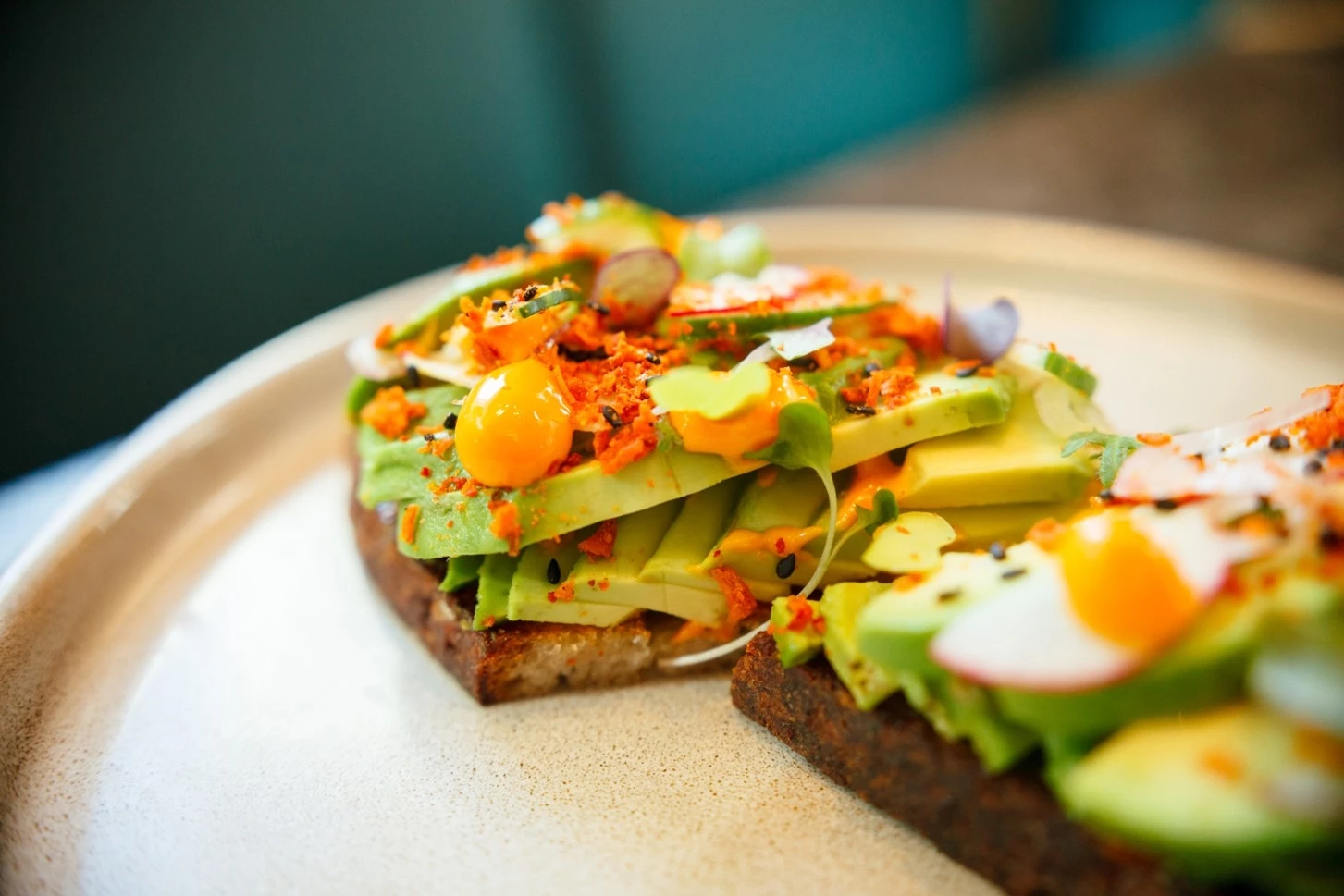 a plate with food on it