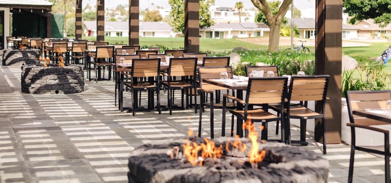 a table with chairs around it