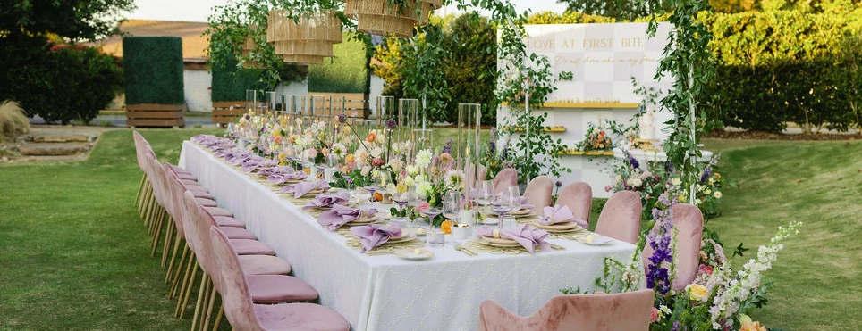 a table set for a party