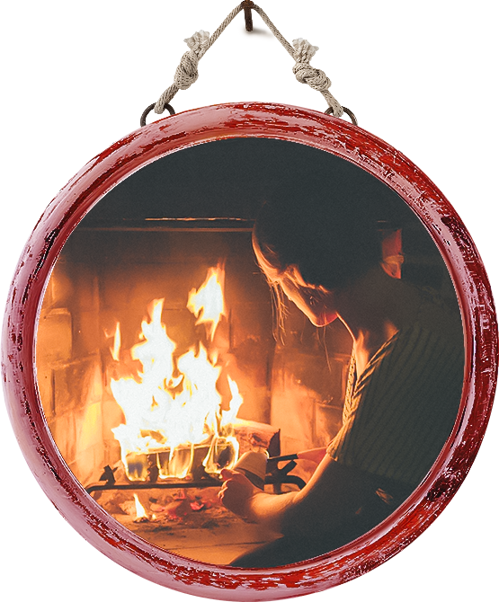 a woman near a fire