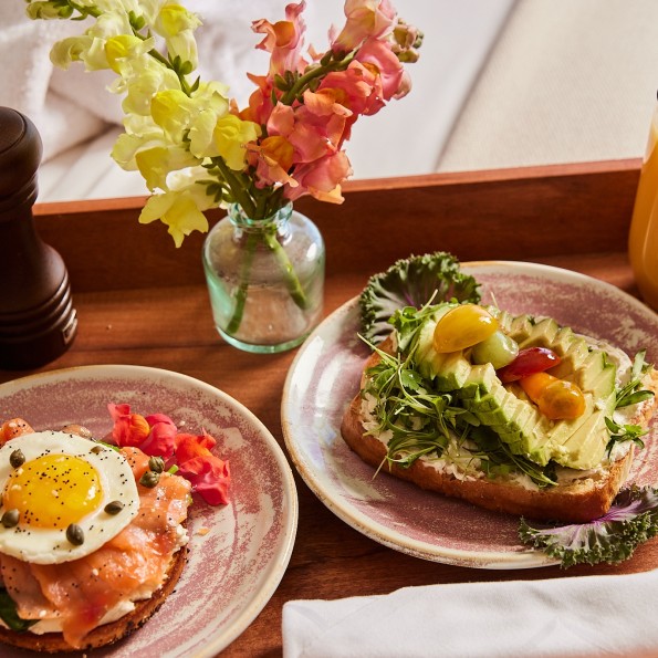a plate of food on a tray preview