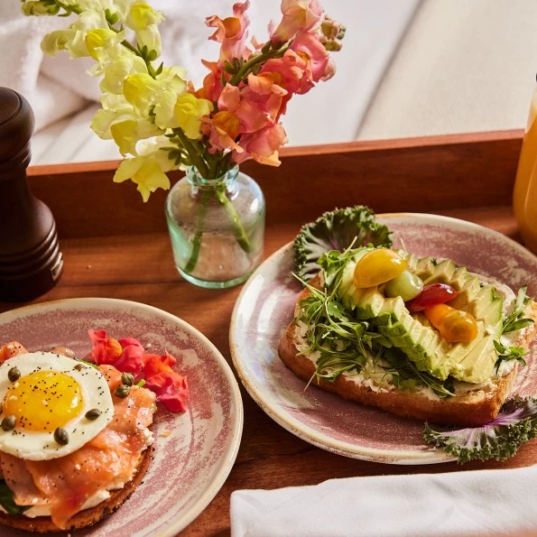 a plate of food on a tray preview