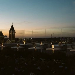 view overlooking the city from the rooftop