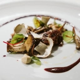 roasted vegetables beautifully plated