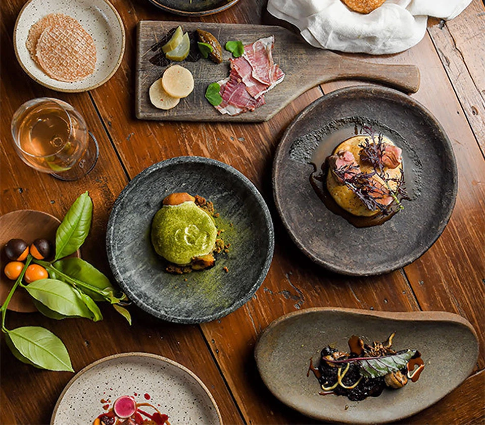 plates of food on a table