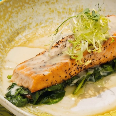 a plate of food with sauce