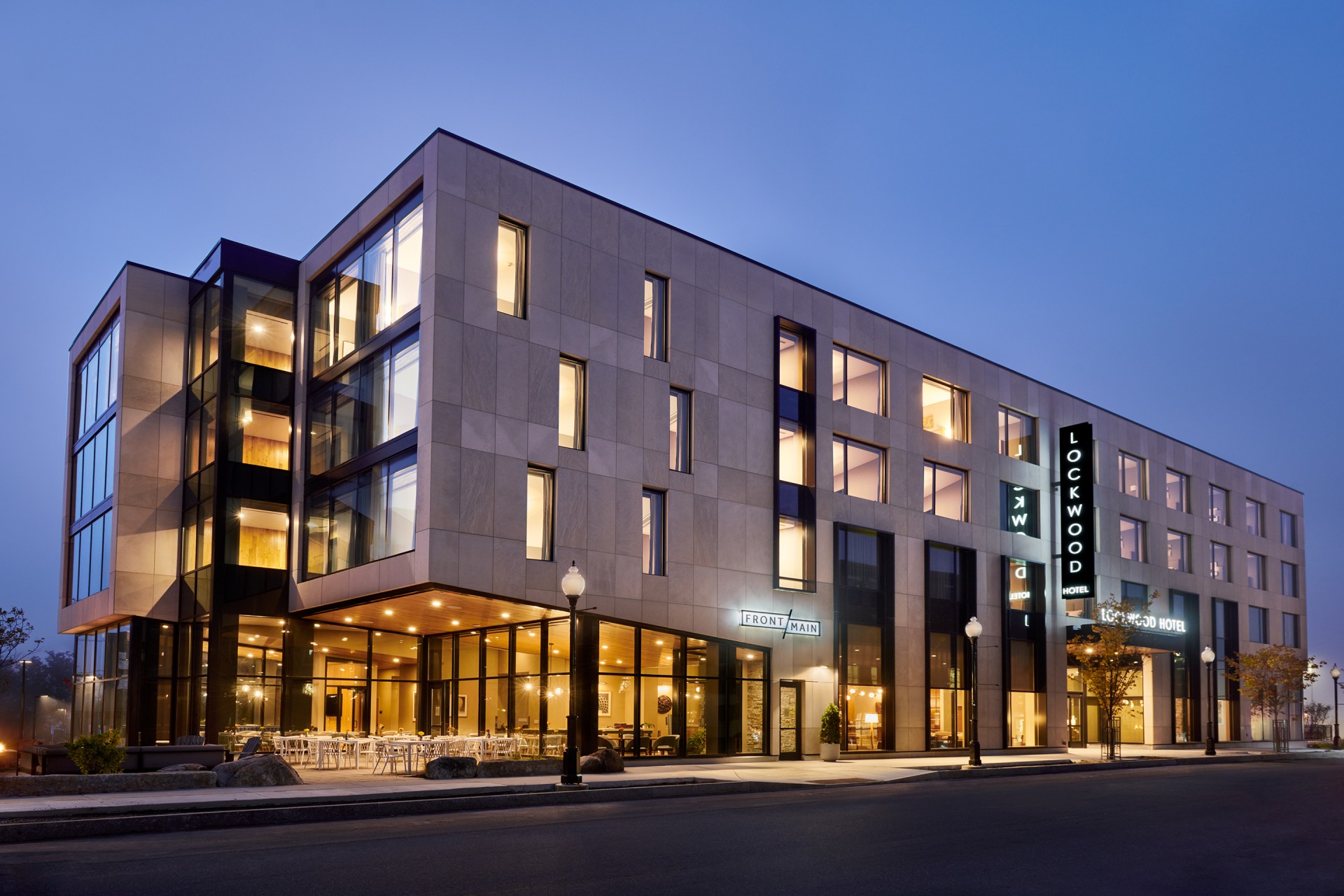 a building with many windows