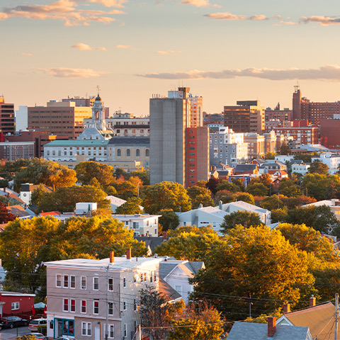 view of the city of portland skyline