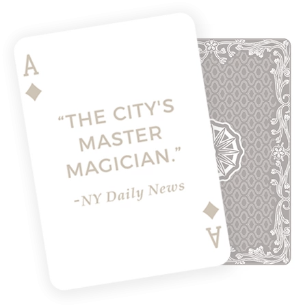 an ace card that says the city's master magician - ny daily news