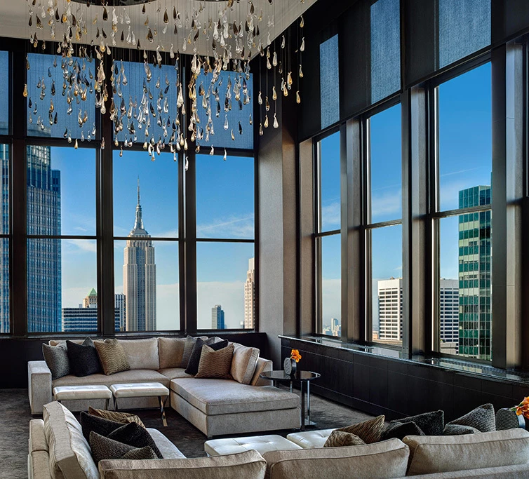 champagne suite over looking the city