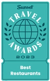 a blue and white logo