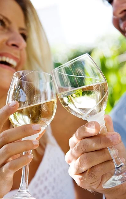 Couple drinking wine