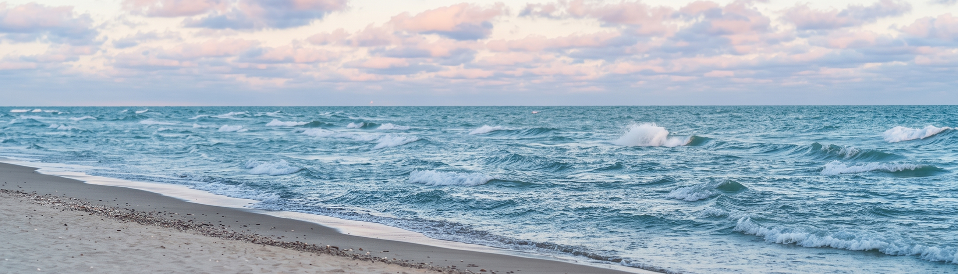 waves crashing on a beach