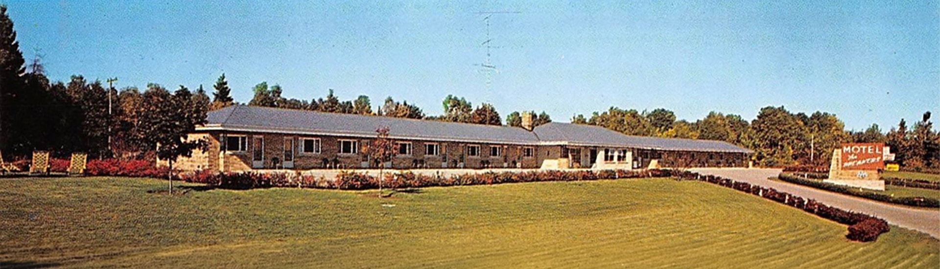 a long shot of a building