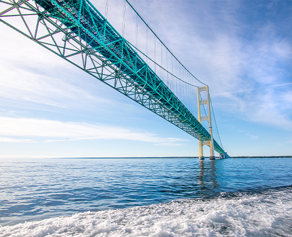 a large bridge over water