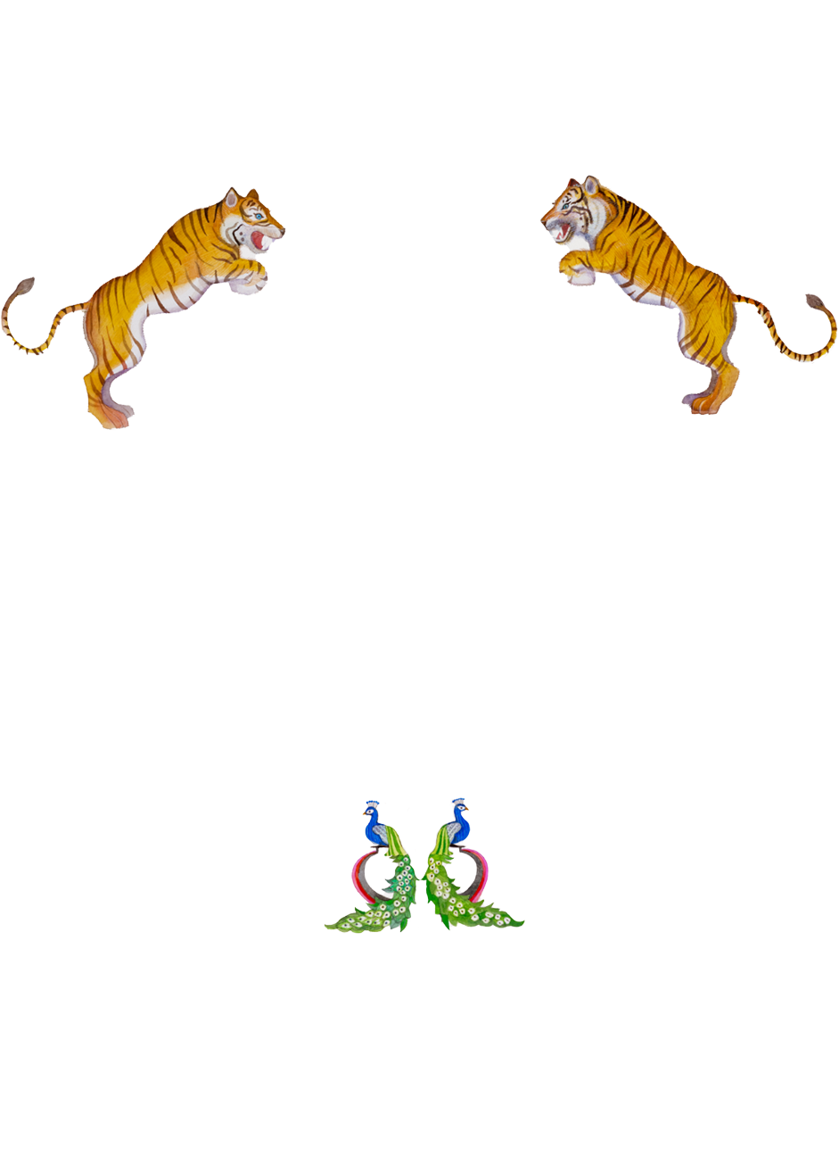 artwork of two tigers