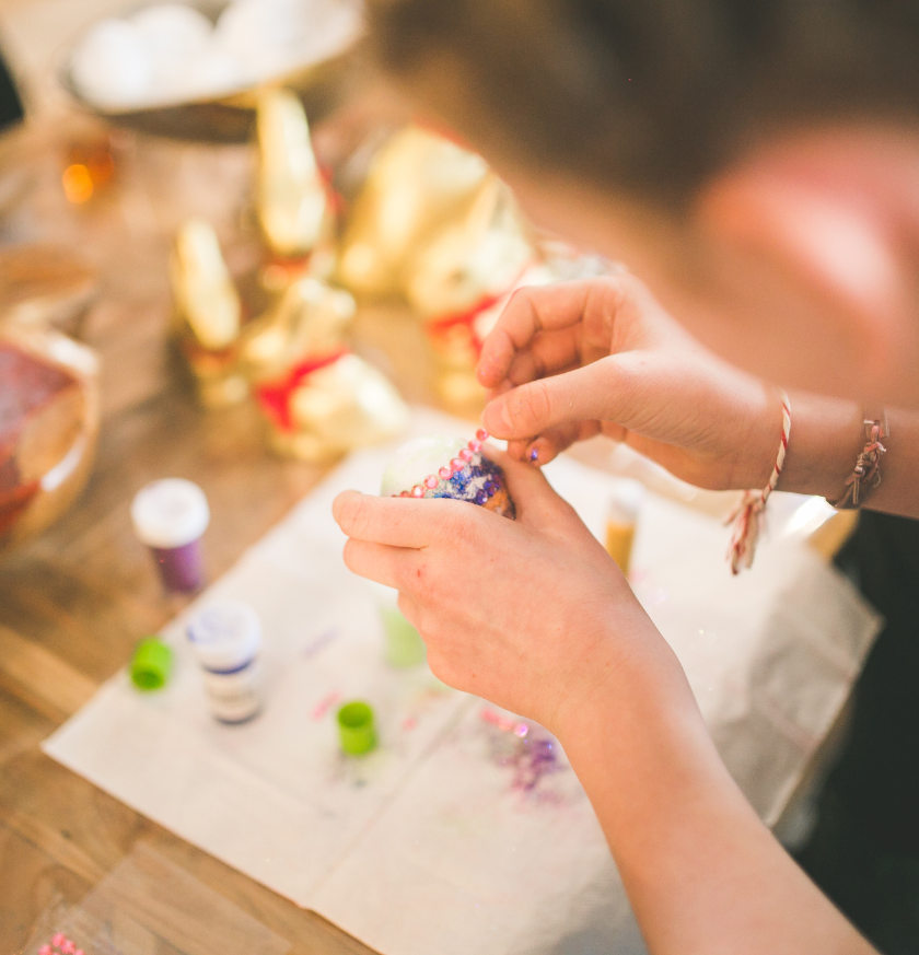 a person holding a cup