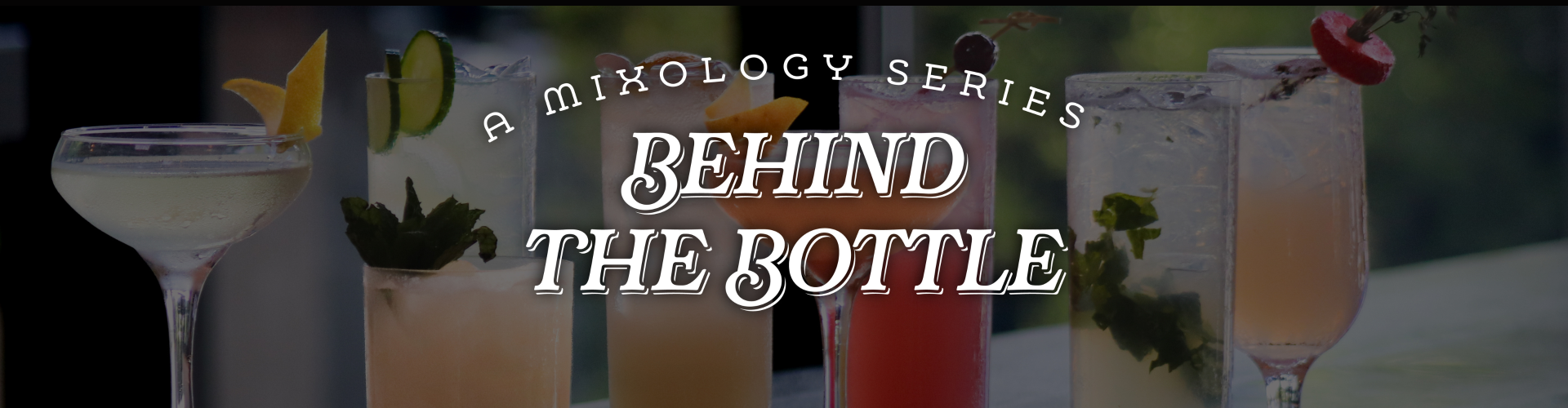 a group of drinks with text overlay