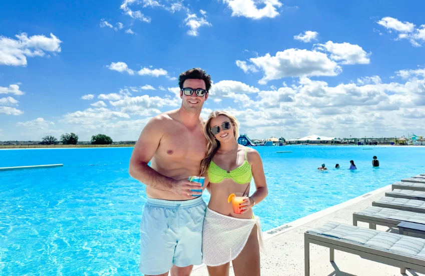a man and woman posing for a picture