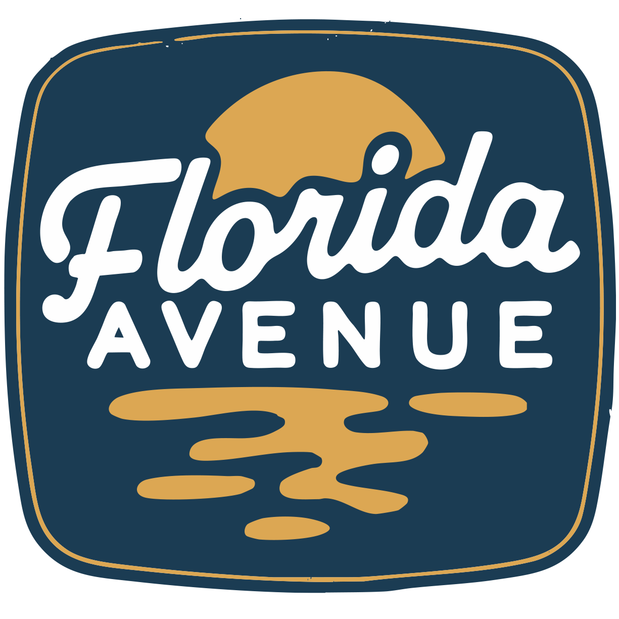 a blue and white logo