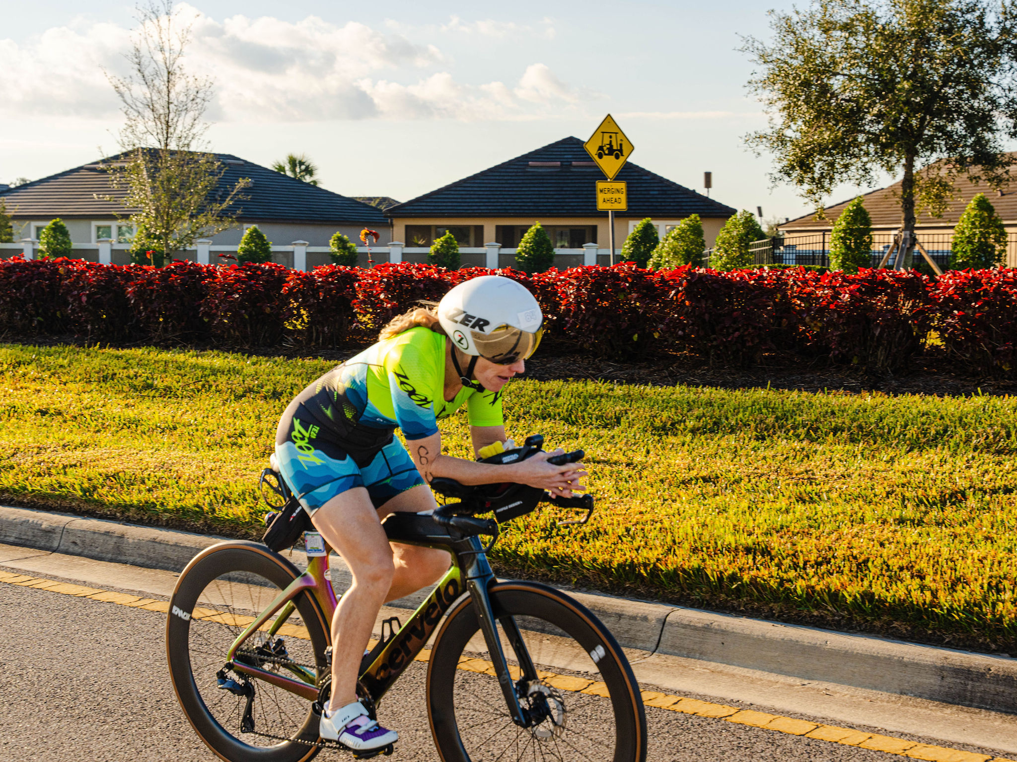 a person riding a bike