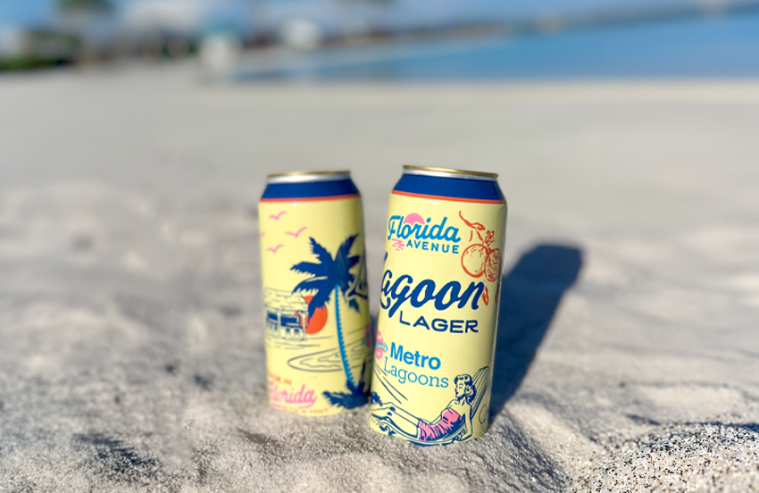 two cans on the sand