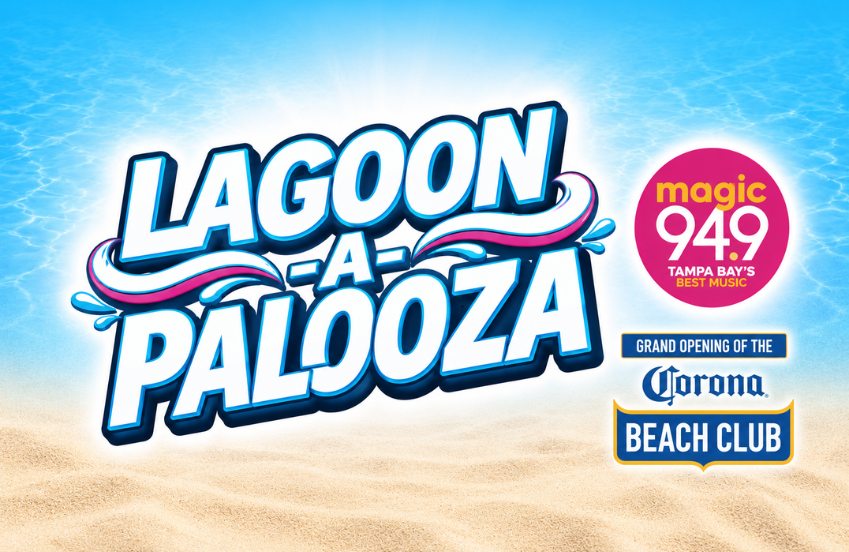 a blue and white text with pink and white text