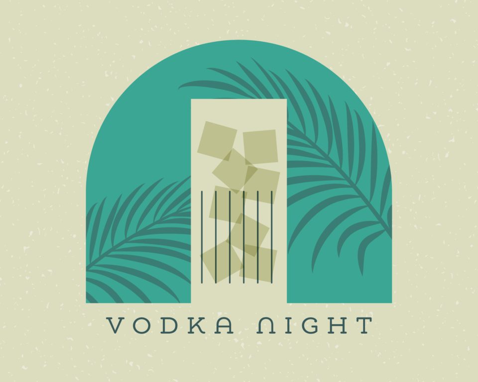 a logo with a drink in it