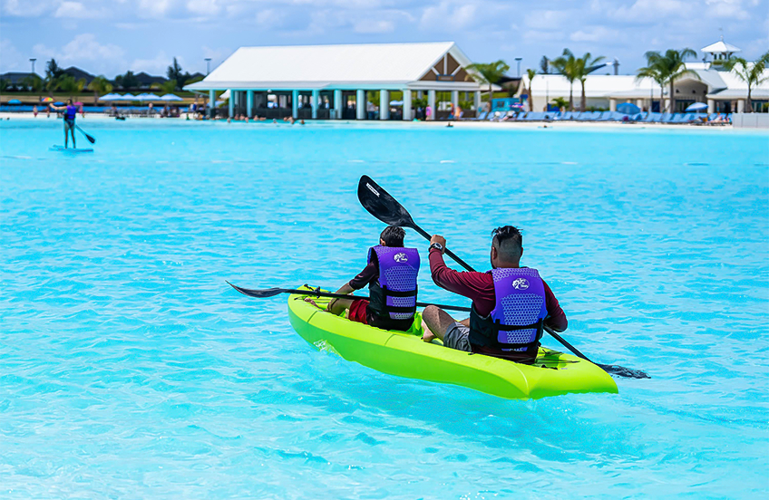 two people in a kayak
