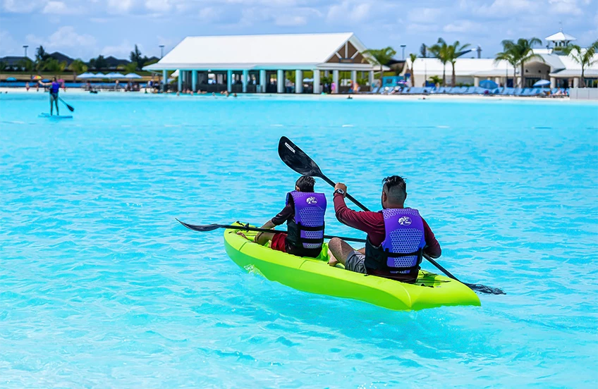 two people in a kayak