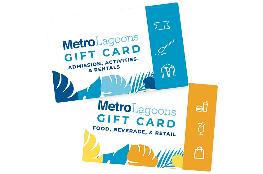 a pair of gift cards