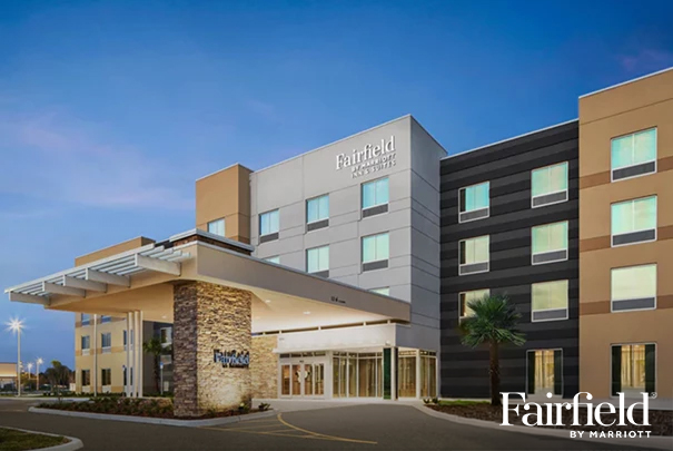 a building with a door and a sign