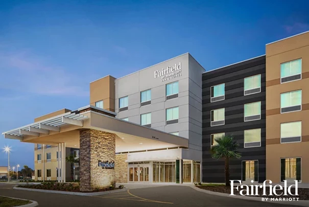 a building with a door and a sign