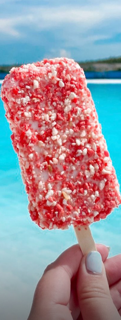 a close up of a popsicle